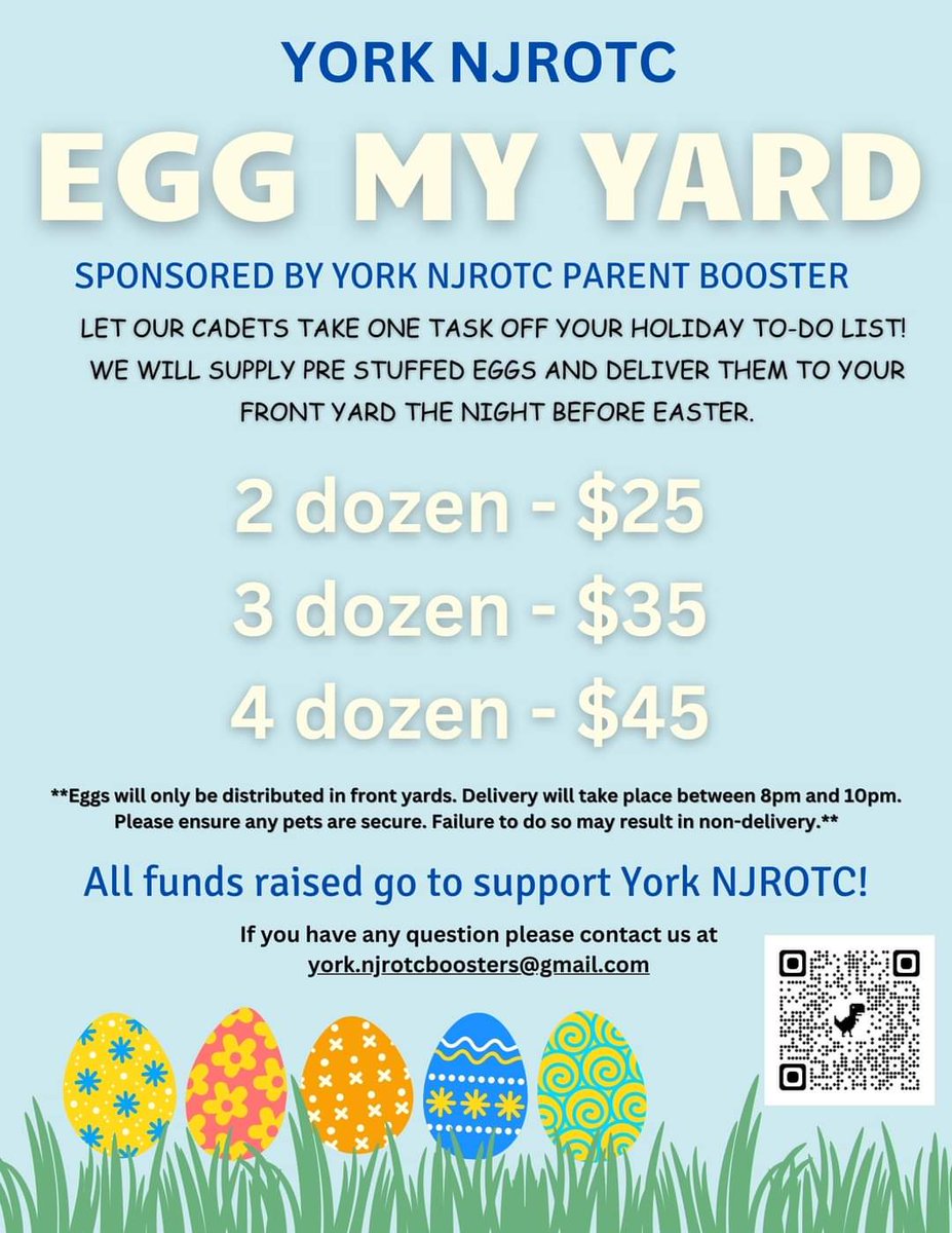 York HS NJROTC - Virginia (@york_hs) on Twitter photo Hop hop hop into Spring and let our York NJROTC Cadets Egg Your Yard!! York County School Zone Only. As always, thanks for your support. <a href="/BrutonHS/">Bruton High School</a> <a href="/ClippersGrafton/">Grafton High School</a> <a href="/GoQLMS/">Queens Lake MS</a> <a href="/YCSD/">York County School Division</a> <a href="/yes_falcons/">Yorktown Elementary School</a> <a href="/graftonms/">GMS Clippers</a> <a href="/YorkPoquosonSO/">York-Poquoson Sheriff's Office</a> <a href="/York_Falcons/">Yorktown Middle School</a> <a href="/York_Falcons/">Yorktown Middle School</a> <a href="/WPNSTAYorktown/">WPNSTA Yorktown</a> <a href="/WilliamsburgGov/">City of Williamsburg</a> Hop hop hop into Spring and let our York NJROTC Cadets Egg Your Yard!! York County School Zone Only. As always, thanks for your support. <a href="/BrutonHS/">Bruton High School</a> <a href="/ClippersGrafton/">Grafton High School</a> <a href="/GoQLMS/">Queens Lake MS</a> <a href="/YCSD/">York County School Division</a> <a href="/yes_falcons/">Yorktown Elementary School</a> <a href="/graftonms/">GMS Clippers</a> <a href="/YorkPoquosonSO/">York-Poquoson Sheriff's Office</a> <a href="/York_Falcons/">Yorktown Middle School</a> <a href="/York_Falcons/">Yorktown Middle School</a> <a href="/WPNSTAYorktown/">WPNSTA Yorktown</a> <a href="/WilliamsburgGov/">City of Williamsburg</a>