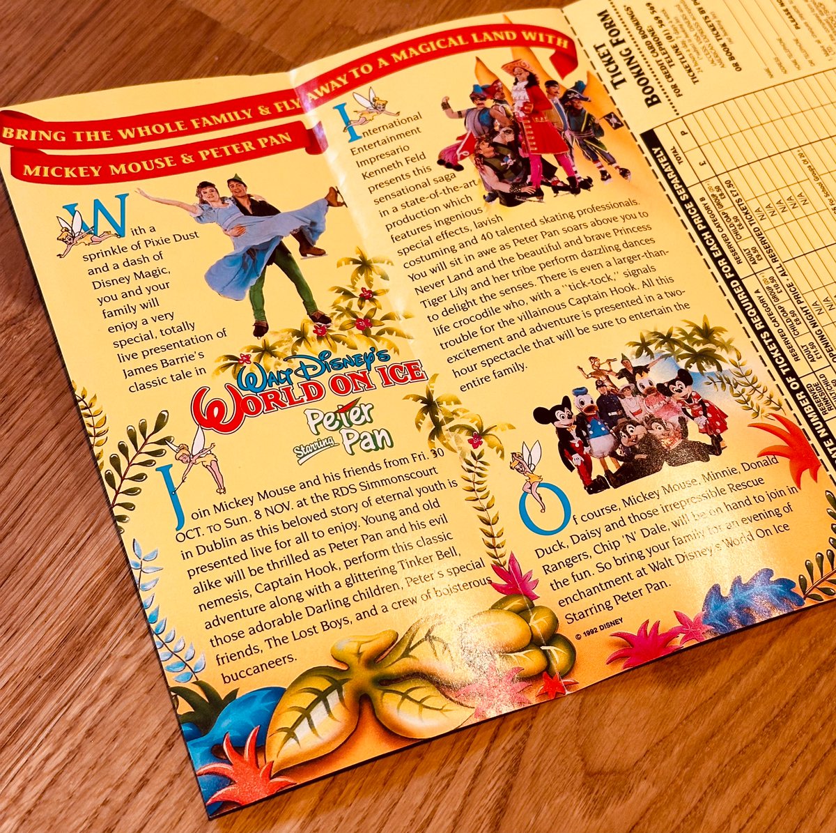 The same year Euro Disney opened, this ice show toured in Europe. There was even a promotion for Disneyland during the show.