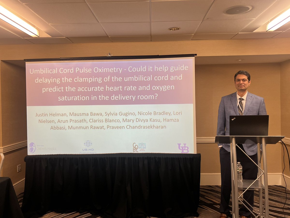 Come join us at Neo Resus session @EasternSPR where Dr. Chandrasekharan is presenting his novel work on ‘Umbilical Cord Pulse Oximetry- Could it help guide delaying the clamping of the umbilical cord and predict the accurate heart rate and oxygen saturation in the delivery room?’