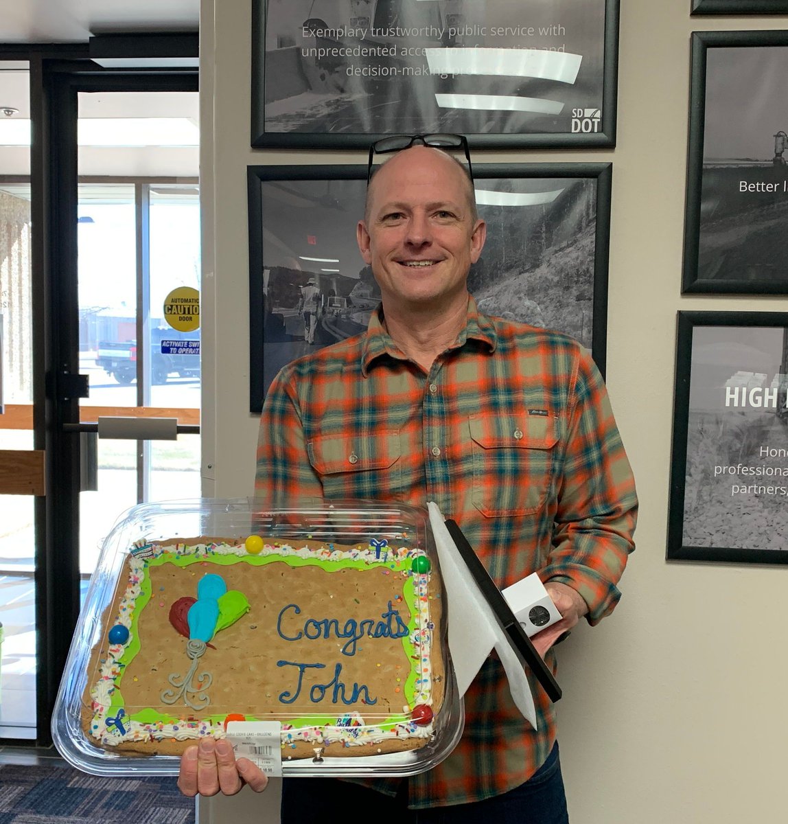 SouthDakotaDOT's tweet photo. Congratulations to John Rehorst, Rapid City Region Design Engineering Manager, for celebrating 30 years of service with the SDDOT!

Thanks John for your steadfast commitment to providing better lives through better transportation. 

#SDDOT #SD511 https://t.co/sA6fAy4sMD