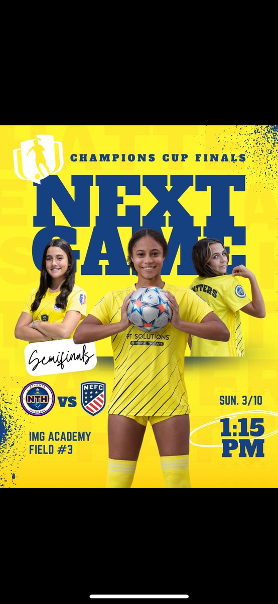 AddisonWinters26 (@addisonw26) on Twitter photo Great comeback yesterday. Semi-finals today on field 3 at 1:15! Thank you to all who came yesterday, hope to see you again today!
#GAChampionsCup
<a href="/ImYouthSoccer/">ECNL/GA/Recruiting/College Soccer</a>
<a href="/PrepSoccer/">Prep Soccer ⚽️</a>
<a href="/TopDrawerSoccer/">TopDrawerSoccer</a>
<a href="/TheSoccerWire/">SoccerWire</a> Great comeback yesterday. Semi-finals today on field 3 at 1:15! Thank you to all who came yesterday, hope to see you again today!
#GAChampionsCup
<a href="/ImYouthSoccer/">ECNL/GA/Recruiting/College Soccer</a>
<a href="/PrepSoccer/">Prep Soccer ⚽️</a>
<a href="/TopDrawerSoccer/">TopDrawerSoccer</a>
<a href="/TheSoccerWire/">SoccerWire</a>