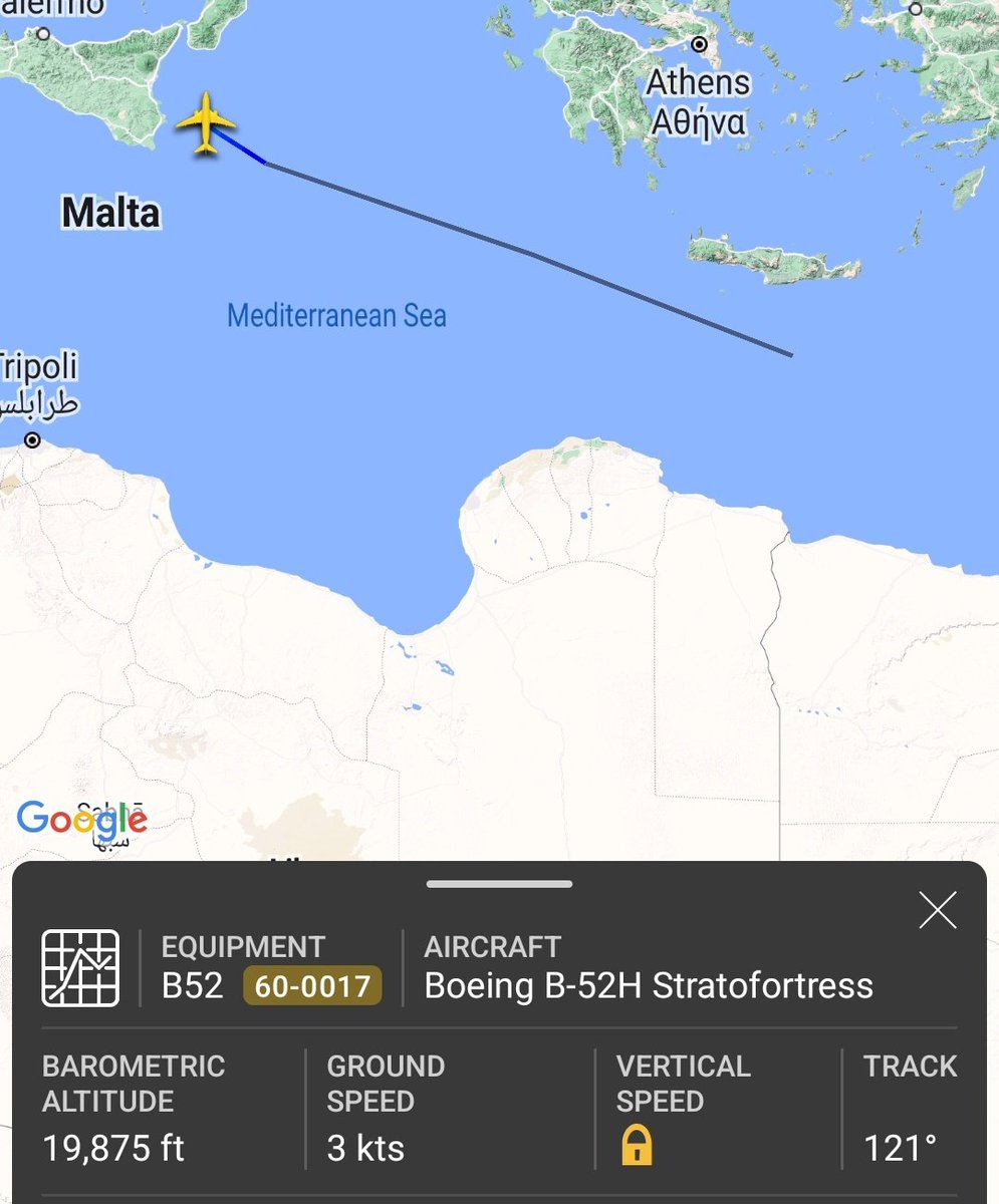 scan_sky's tweet photo. #AE5878 - Was Likely A Miscoded US Navy Boeing P-8 Poseidon Out Of NAS Sigonella ๐ฎ๐น & NOT A #USAF ๐บ๐ธ B-52H (60-0017). https://t.co/vOReTzWkcz