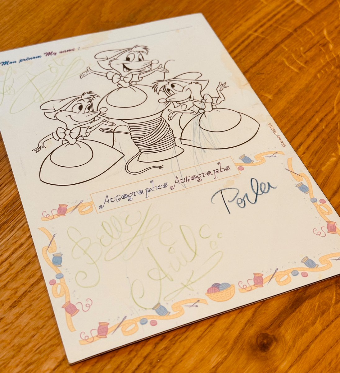 2010 period kids menu from the Auberge. Price still low compared to now.