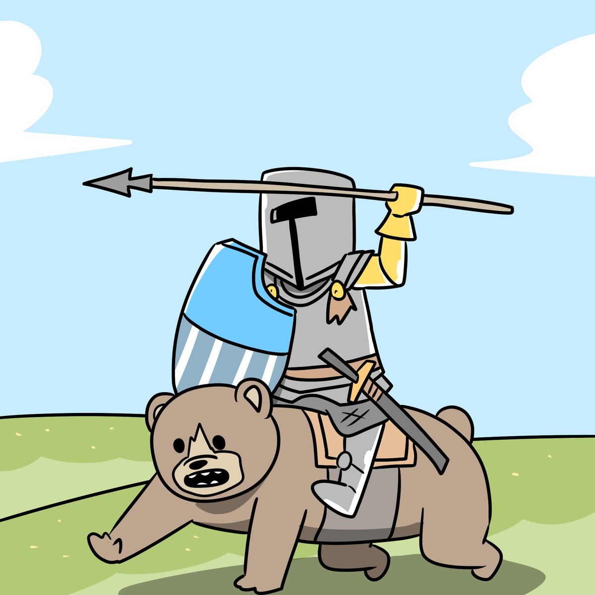 weapon riding polearm helmet armor bear sword  illustration images
