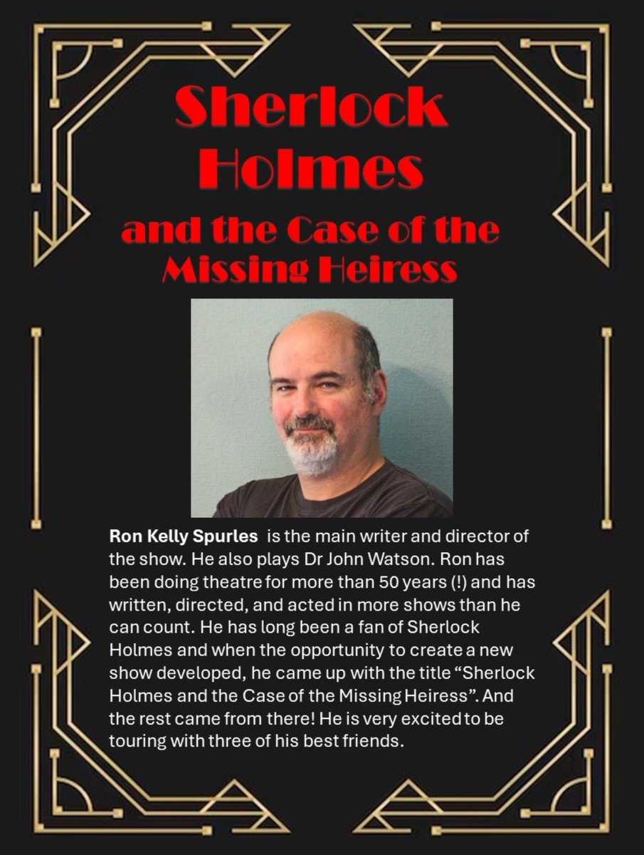 We're just about ready to take our live old-fashioned radio-style show "Sherlock Holmes and Case of the Missing Heiress" on tour to St Andrews NB (March 16), Fredericton (March 17) and Miramichi (March 23). 

Don't miss the fun!

Visit festivalbythemarsh.com for all the details!