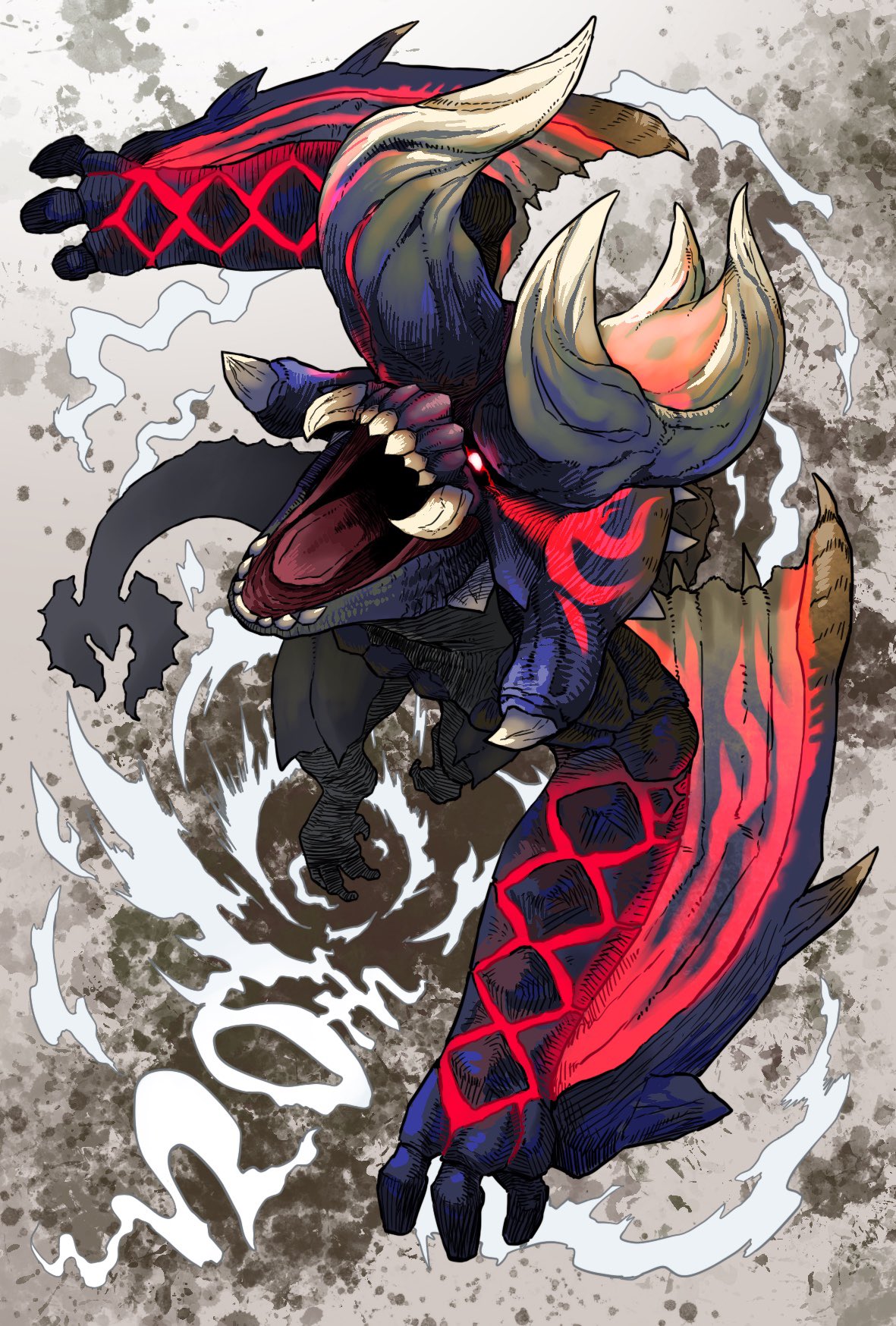 モンハン　ステンドマスコット　鏖魔ディアブロス 激レア 鏖魔ディアブロス モンスターハンター ステンド