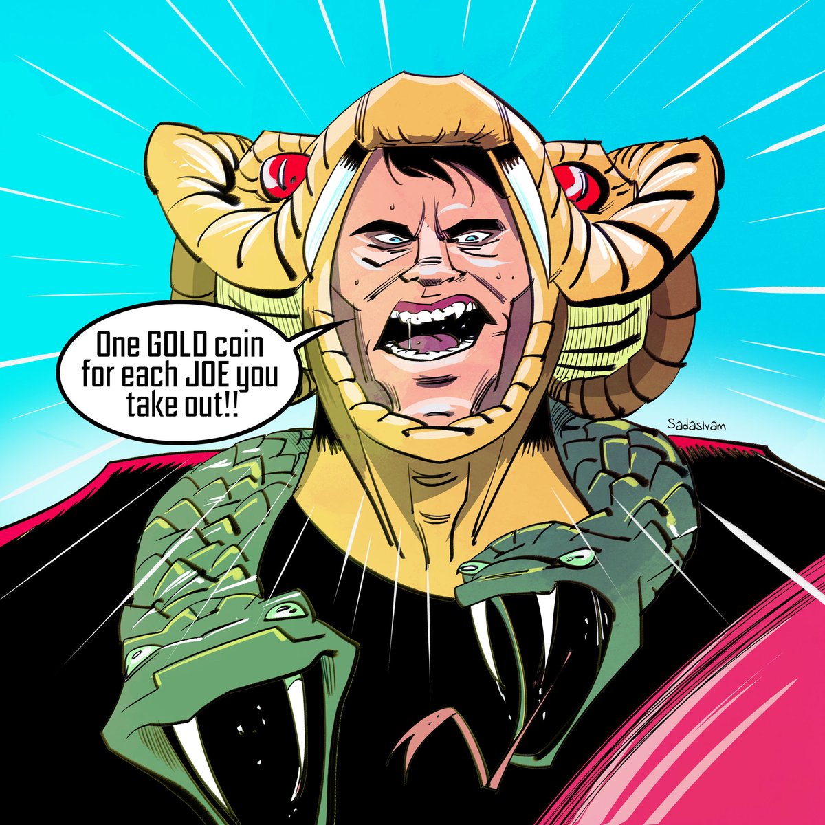 pcweenies's tweet photo. Some new art. GI Joe fans, anyone?  #serpentor #gijoe https://t.co/NtoMS6M2ok