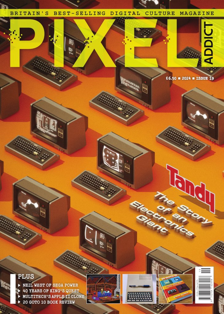 fxgogo's tweet photo. It is vintage computer magazine time again. I have a great article about Deluxe Paint IV in Amiga Addict and I am particularly proud of the cover for Pixel Addict this month. https://t.co/f9xktP4erY