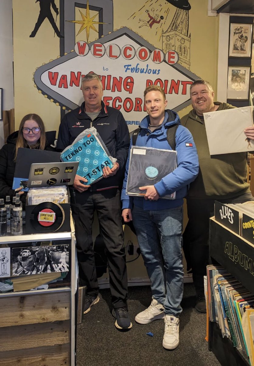 Absolutely top day record shopping with some fellow TikTok DJs (Beat Laboratory) at the brilliant @VPRecordsStore in Chesterfield. @Corey_Lavender did us some great deals and much fun was has by all despite the weather!