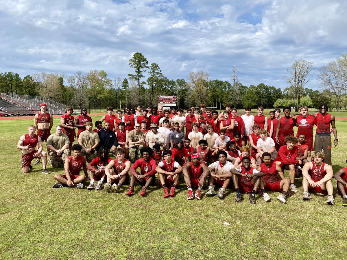 HBucs_football's tweet photo. The Bucs got after it with a little military style training on the last day before Spring Break! https://t.co/7osYujNe8p