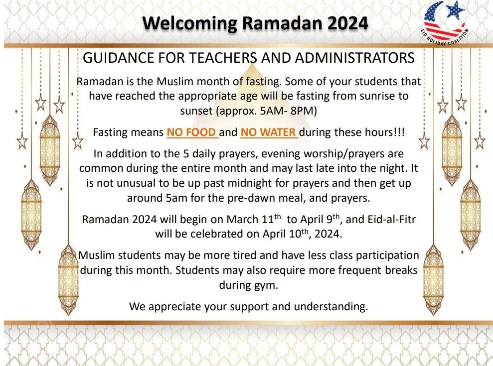 HolidayEid's tweet photo. Welcoming Ramadan Guide for Teachers &amp; Administrators 
https://t.co/WjrXpCgG9K

#Ramadan #Ramadan2024 #ramadanguideforteachers 
#ramadanmubarak https://t.co/Zw5ESFBzzl