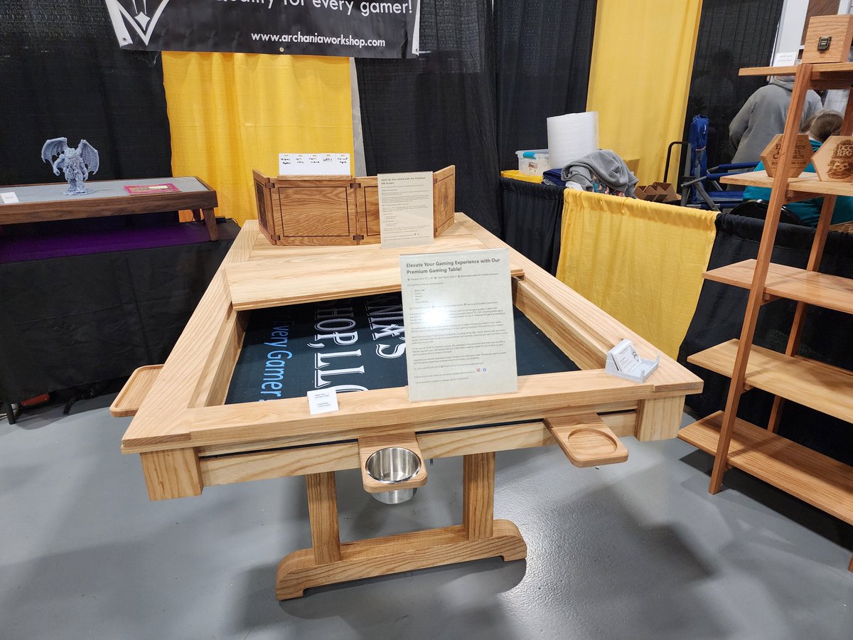 TheArchania's tweet photo. Last day at @lex_con. Let's finish strong.
Stop by booth 705/706 for a great gaming table and take a look at the GM Screen in person.
#lctc2024 #gmscreen #dnd #5e ##pathfinderrpg #woodworking https://t.co/KJQ6zUPWKg