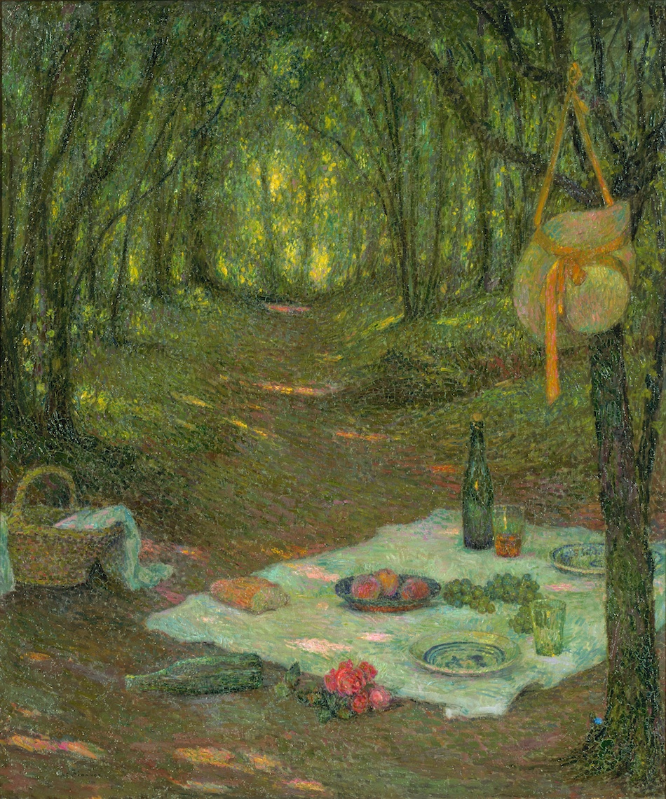 アンリ・ル・シダネル
（Henri Le Sidaner、1862-1939）
『森の小憩、ジェルブロワ』
（A Break in the Woods, Gerberoy）