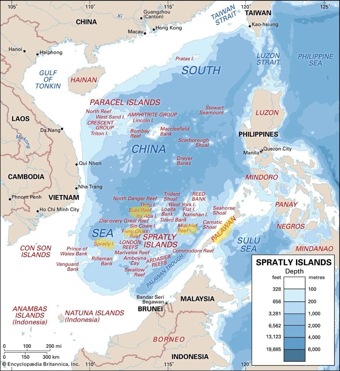 🔘In This article contains islands and reefs located in the South China Sea. ❄️Spartly Island-The Spratly Islands themselves are claimed by multiple countries in the region, including China, Taiwan, Vietnam, the Philippines, and Malaysia. ❄️Thomas Shoal-Controlled by Phillipines…