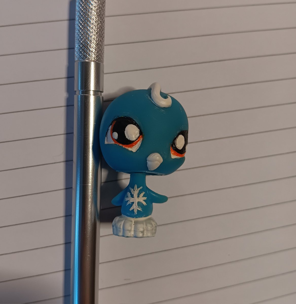 First repaint/practice to get the hang of it. I was only able to do so much with a thick brush but once I get a finer brush and a sealing spray I'll repaint it again and move onto dolls