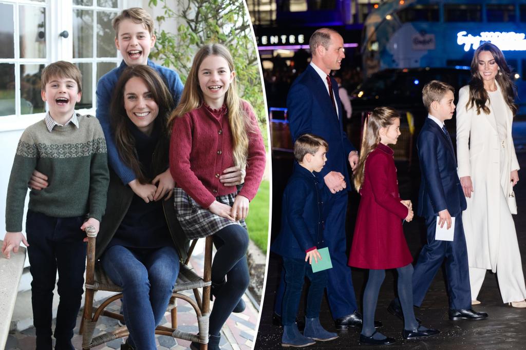 PageSix's tweet image. Royal fans convinced that Kate Middleton’s ‘new’ post-surgery family pic is fake: ‘Looks like AI’ trib.al/LCB7gMq