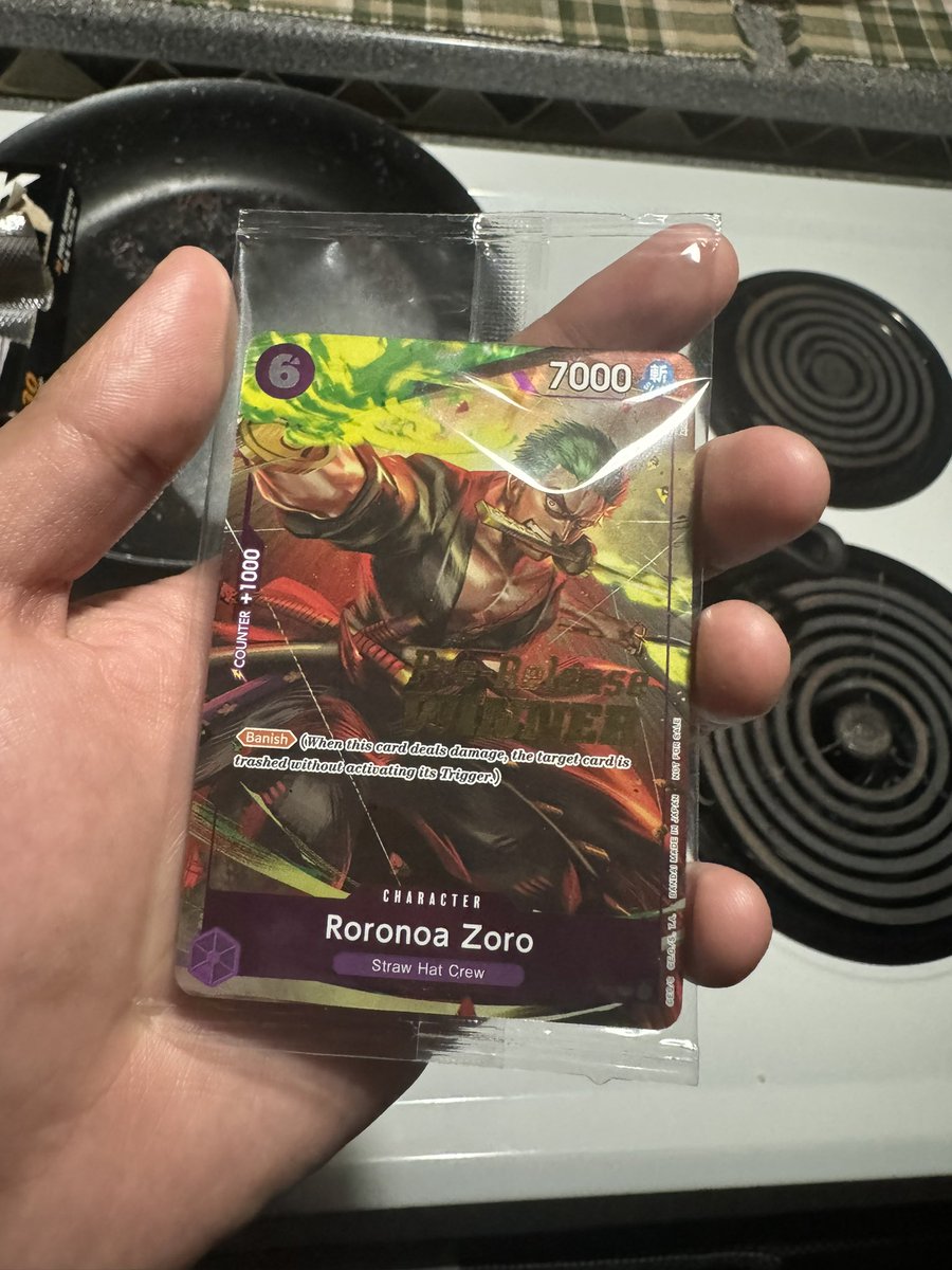 brandonM_69's tweet photo. First Place in a 19 player One-Piece Pre-Release tournament 🏆🃏banish Zoro goes nuts https://t.co/OG5EAvywiA