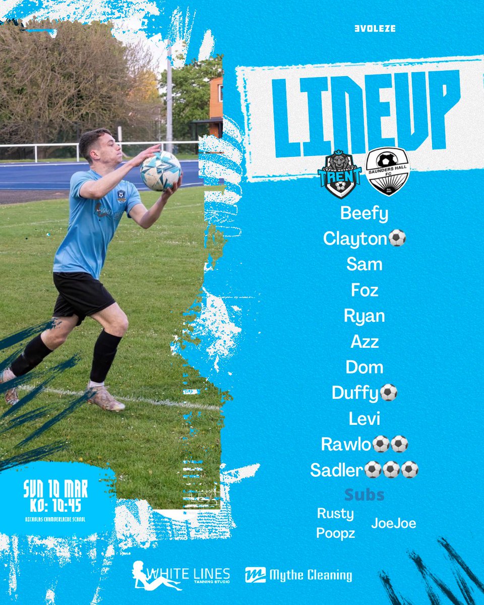 The lads progress to the quarter final of the Vernon Baggot cup after a 7-3 win over Saunders, hatrick from Sadler including a top bins free kick, brace from Rawlo and singles from Clayton and Duffy. MOTM Clayton. UTT💙