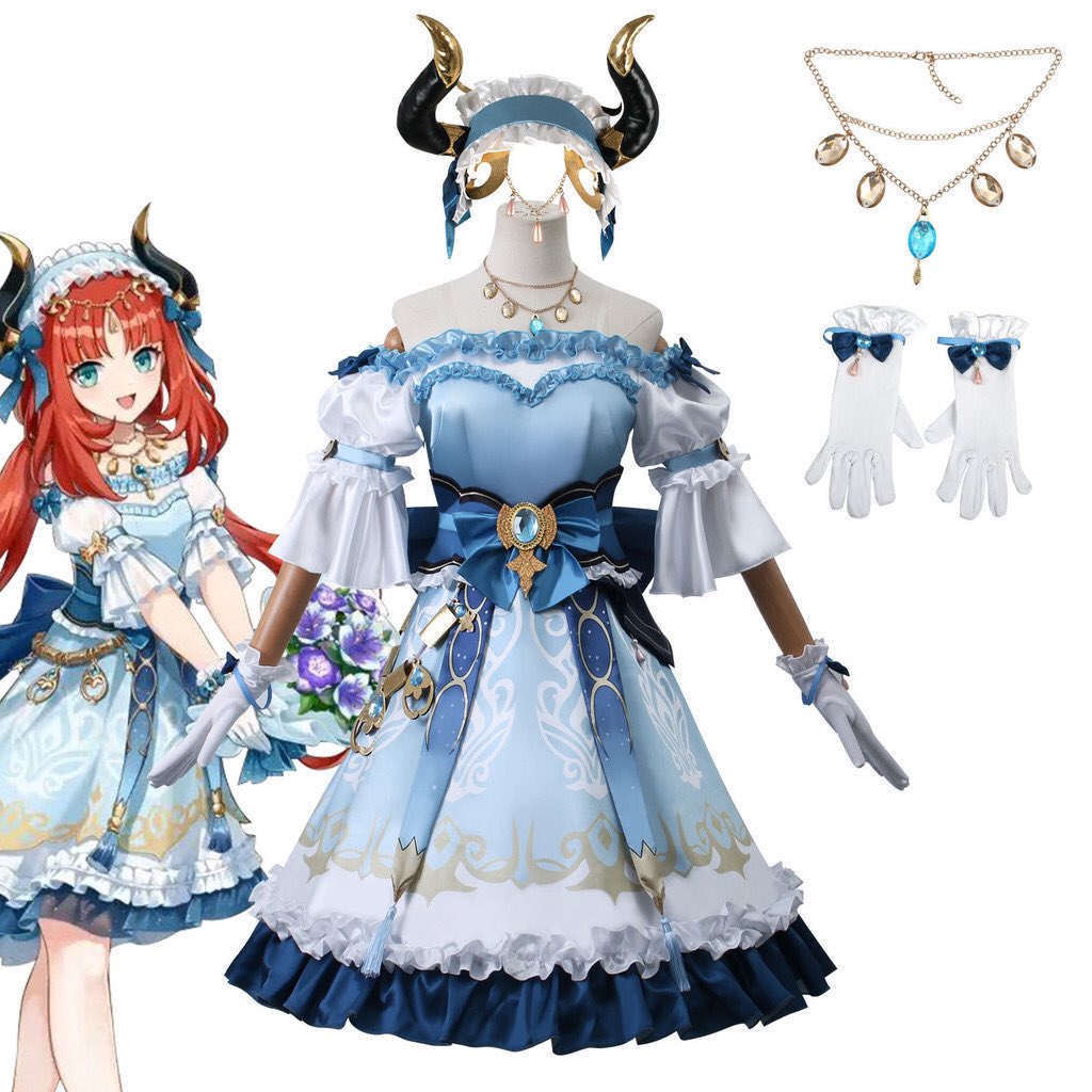 For Sale <a href="/GenshinImpact/">Genshin Impact</a> Nilou Cosplay Dress with complete accessories. Message me to purchase 🩵💙✨
