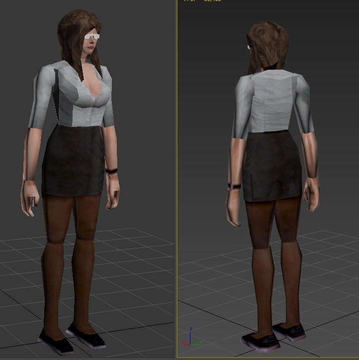 JTegh's tweet photo. "Hey JTegh, now that you've made low poly Rachael Foley and her Ooze version what's next?"
...
Isn't it obvious...? GINA FOLEY

These low poly models are fun to make, and not that hard either. I was able to reuse my Rachael for parts of this, which sped it up quite a bit. https://t.co/jcqIwllouv