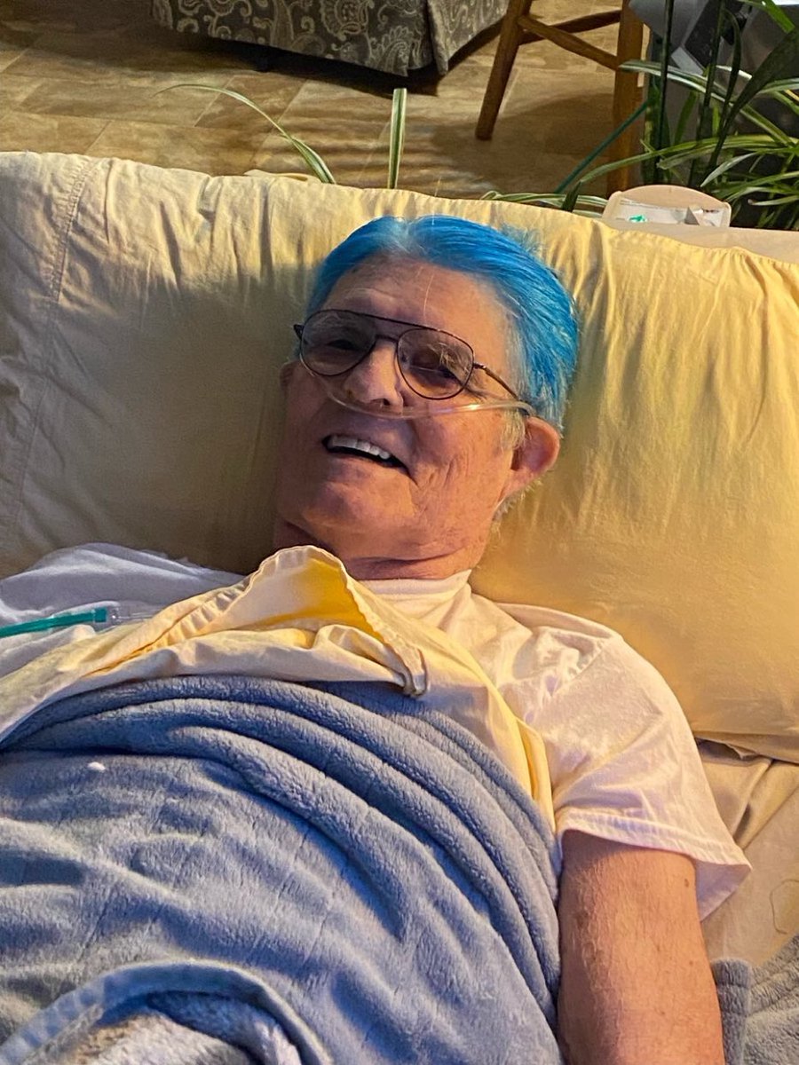 To everyone who supported my Dad’s blue haired pursuit of a @Lions Super Bowl, know that he is now in peace. He passed away in his sleep earlier this morning. @amonra_stbrown thanks for all the love!