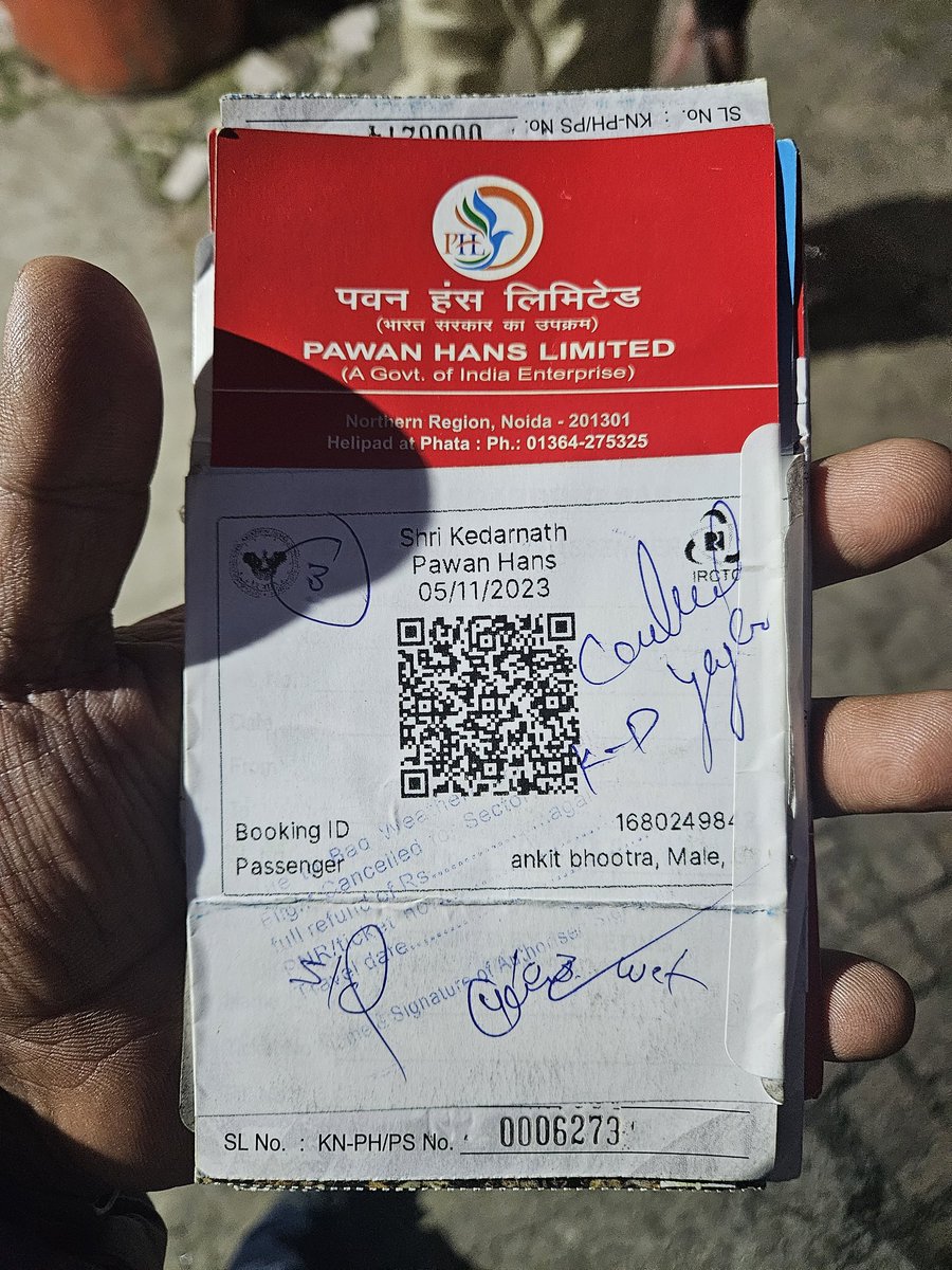 Ankitbhootra's tweet photo. @PawanHansLtd @IRCTCofficial 
Our return booking was canceled by @PawanHansLtd 
Booking Reference number - 1680249842
Date of Booking: 25/10/2023
Scheduled Helicopter Service: irctc heliyatra 
Date of Scheduled Service: 5/11/2023
Amount Paid: 29270
No refund Inisted yet https://t.co/H5gn2Q3qQM
