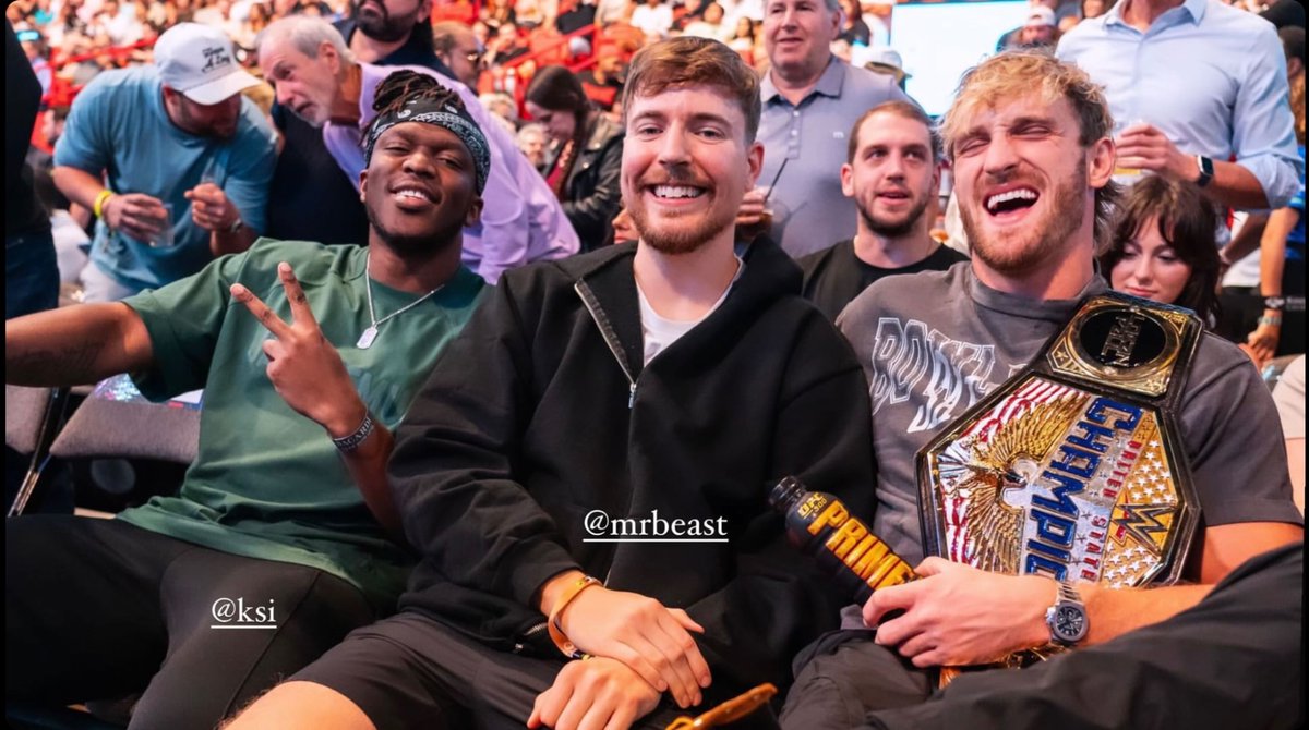 frdasaavedra's tweet photo. @KSI @LoganPaul @MrBeast 
3 Megaladons that conquered the world Internet😅❤️ https://t.co/scrPsj42GL