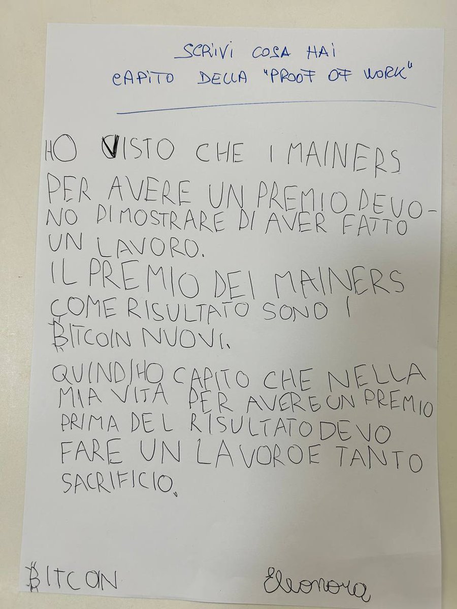 Una comprensione della moneta e dell'economia di gran lunga migliore di tutti i politicanti e banchieri che ci governano.
#Bitcoin