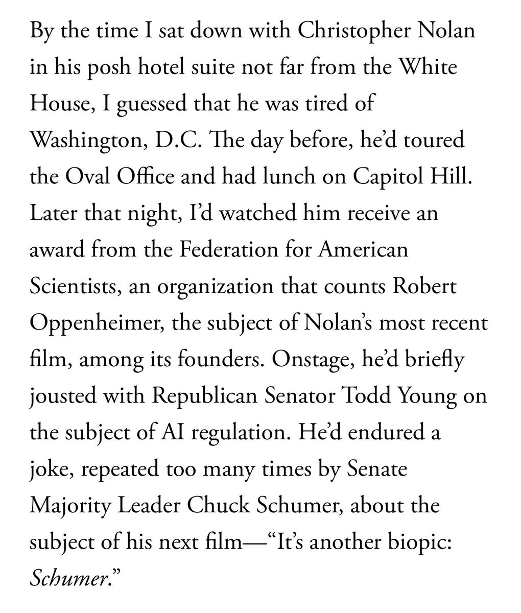 Re-upping my philosophical chat with Christopher Nolan about technology—as a force in the world and in his films—ahead of his big night: Gift link: theatlantic.com/technology/arc…