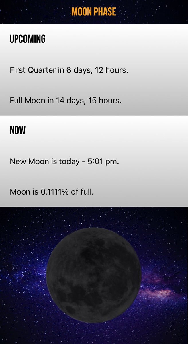 space_treasure8's tweet photo. First Quarter in 6 days, 12 hours.
 https://t.co/hjuH4A5vH5 #moonplus #newmoon #moon 

happy new moon 🌚 in Pisces ♓️ https://t.co/h1AJPgmN3X