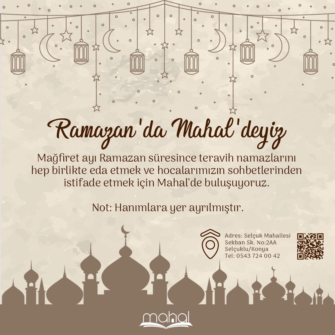 mahalmedya's tweet photo. #Ramazan da Mahal’deyiz 🤗

#Ramadan2024 #ramadanmubarak #Ramazan2024 #RamadanMubarak1445H #Ramazanayı #RamazanRuhunuYaşat https://t.co/NjrHay2QNo