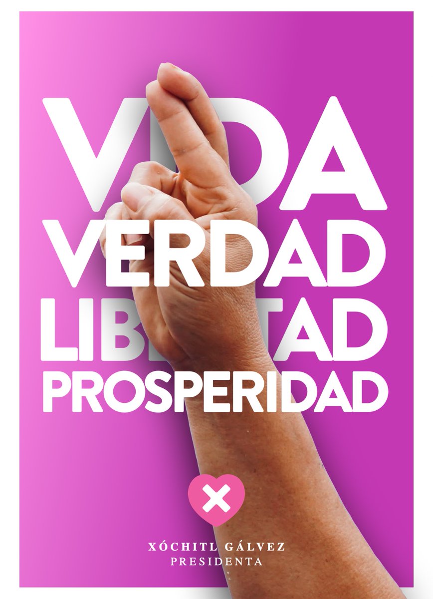 XochitlGalvez's tweet photo. Los cuatro valores por los que luchamos en este gran movimiento que crece día a día. 🤞🏼

#MxSinMiedo https://t.co/j3ph7wMgRy