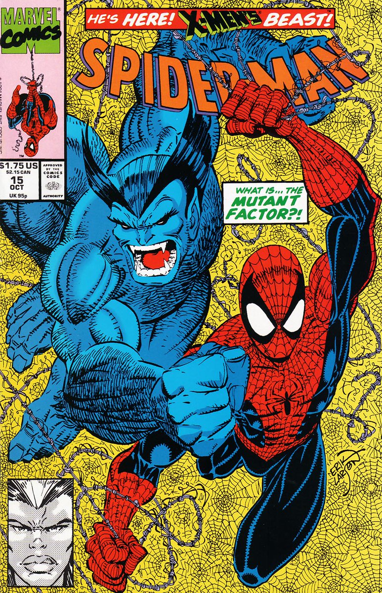 theronscomics's tweet photo. Spider-Man 15
"The Mutant Factor"
October 1991
Peter and Mary Jane dare to speak of having children. Somewhere far away, Norman Osborn, Mephisto, and Marvel editorial queue up to make sure that can never happen.
#SpiderManSunday https://t.co/U9pHPBTfZc