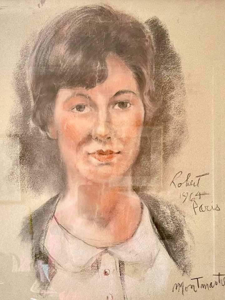 pcarlin70's tweet image. This hangs on the wall in my mum and dad's. There's a sketchy story about when my mum was an air steward for Aer Lingus an artist in Paris painted it for free for some reason.. 🤷‍♂️🤷‍♀️♥️♥️ #MothersDay #MyMum