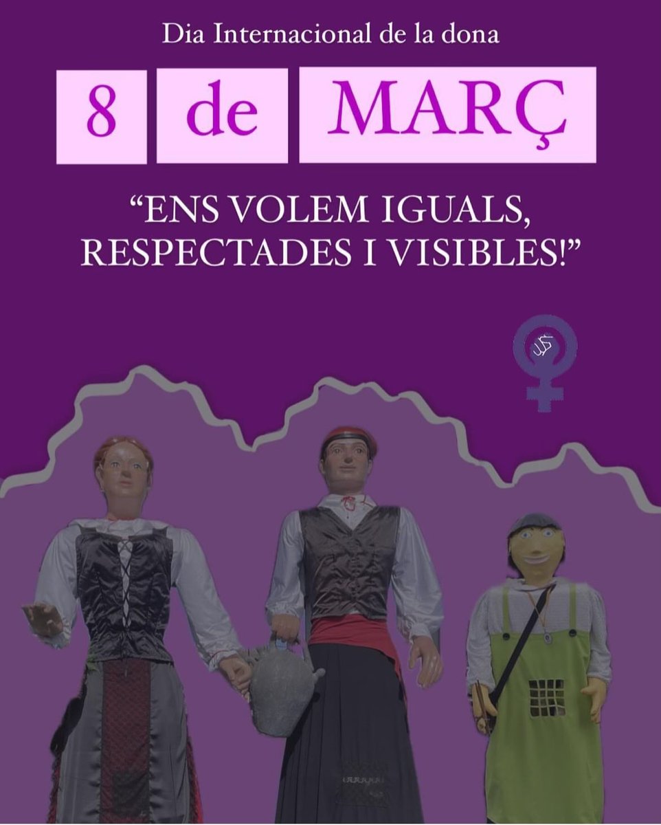 #8març | DIA INTERNACIONAL DE LA DONA
.
Des de la Colla Gegantera de Les Fonts, continuem per les que van lluitar i per les que vindran! 💜💪