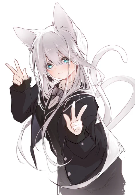 いえーい可愛いネコチャンの落書きです 