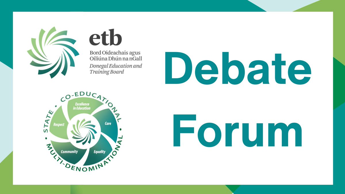 We're looking forward to our very first Debate Forum taking place today for #ETBWeek with teams from @cranacollege @movillecc @ErrigalCollege @MulroyCollege @FinnValleyColl @DeeleCollege @StCatherinesVS and @Maghenecollege1. #WeAreDonegalETB #ETBEthos #ETBWeek