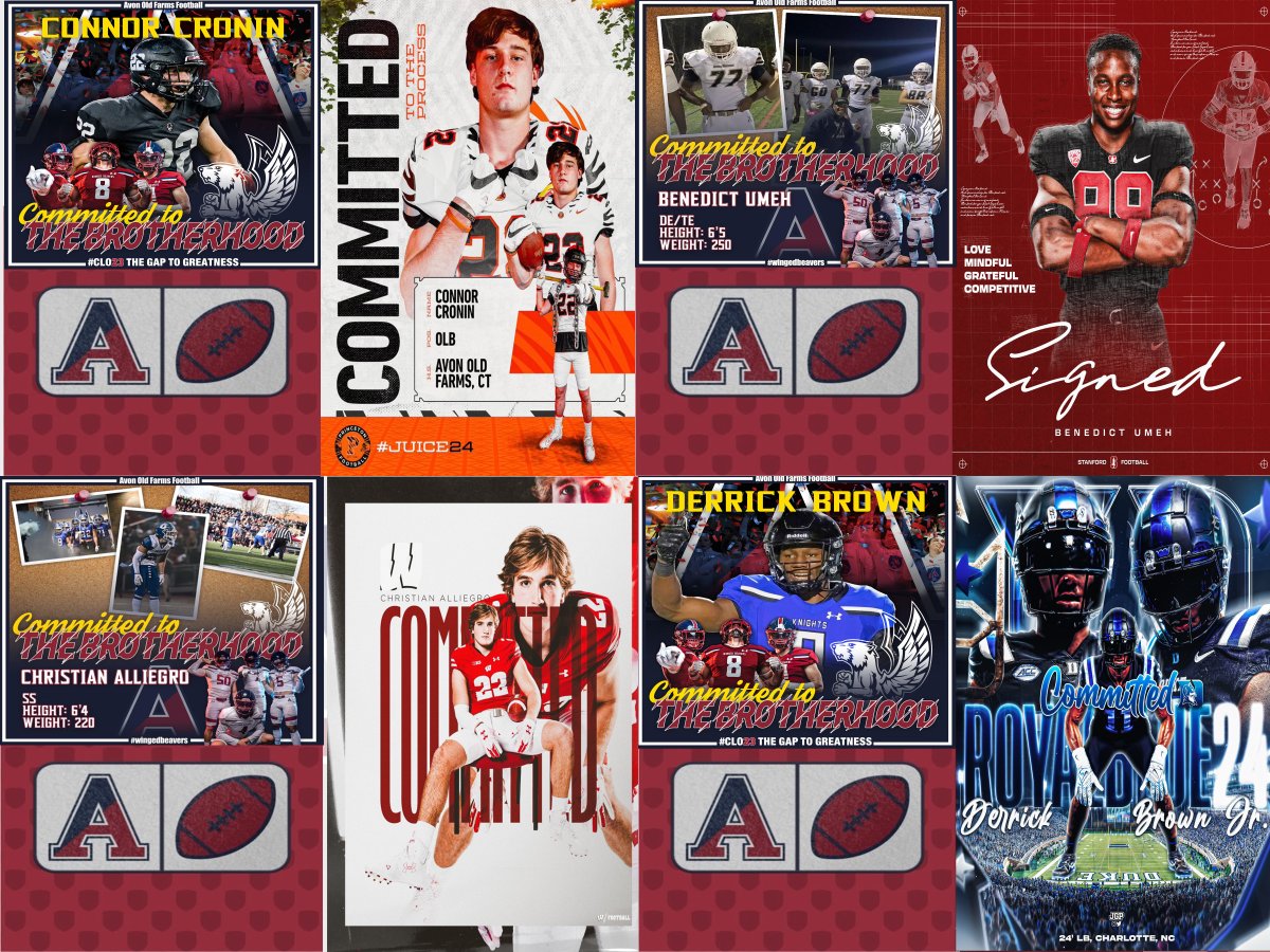 Welcome all new Winged Beavers to @Avonoldfarms 
and the @aof_football
Here is a look back at some  success stories from the past 2 years 🦫 

Excited for those that are next ! 🦫 
#CTG
#Rollbeavs
#MenofAvon