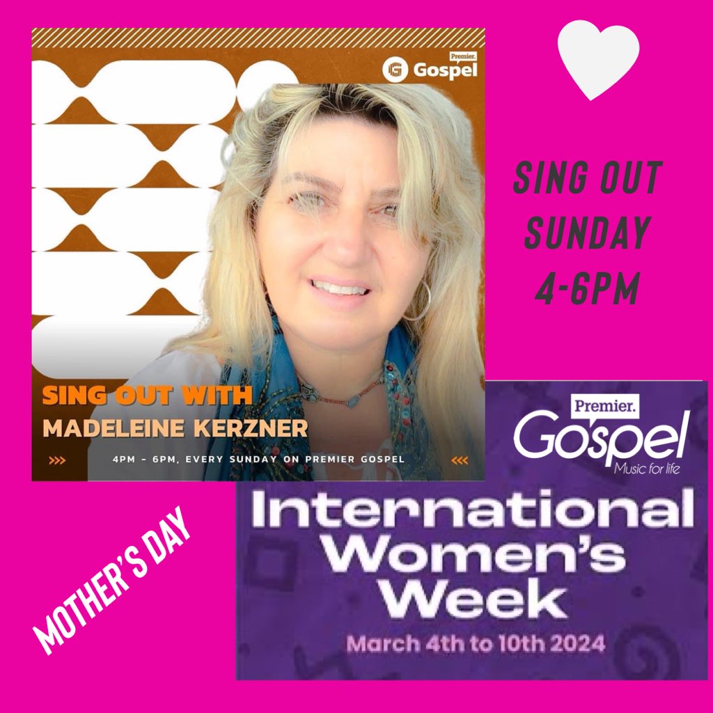MadelineKerzner's tweet image. Today on #singout Premier Gospel 4-6pm premiergospel.org.uk DAB Radio  @premiergospel