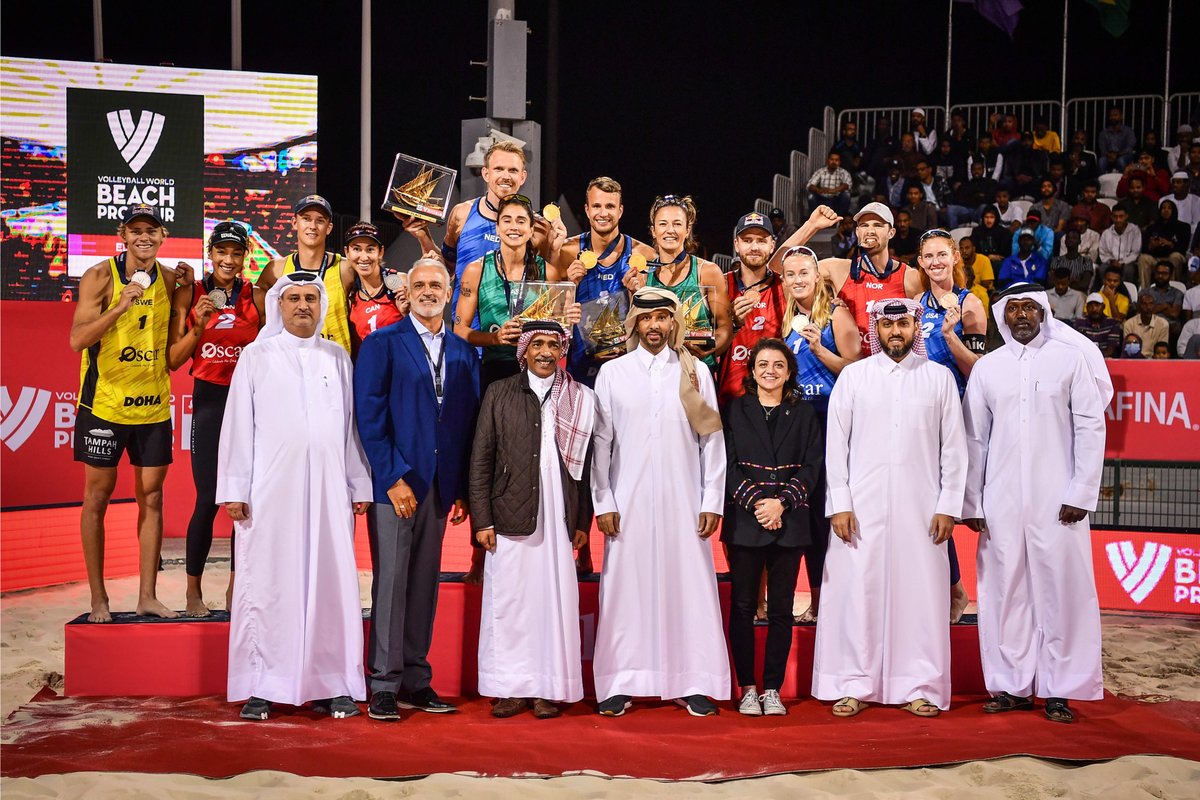 JumboQA's tweet photo. Congratulations to the Winners of Beach volleyball  world beach pro tour. We are really happy to be a part of it. @QatarVolleyball https://t.co/o8Wo57YvZy