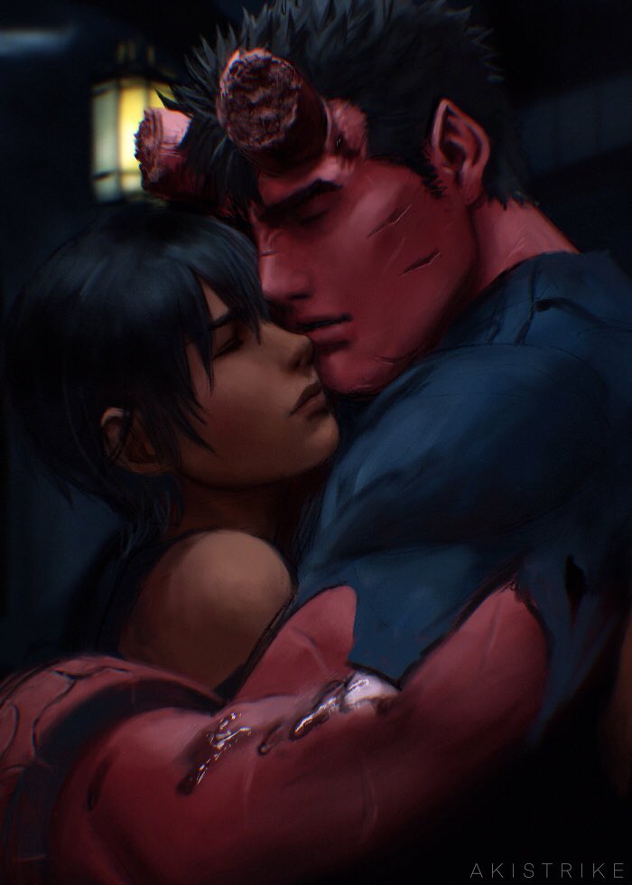 -In the dark I heard your voice, what did you say? -I said, 'Hey, you on the other side, let her go. Cause for her, I'll cross over, and when that happens you'll be sorry.' #HELLBOY #BERSERK #gutsca ❤️‍🔥