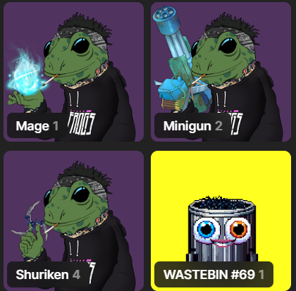BaguetteRulio's tweet photo. Yooo i  have a lot of @CyberFrogsNFT
v2 weapons to sell 
I'll not sell expensive af but real offer only pls  Kira payment please  
You can Dm on discord or here  

!FF https://t.co/oHSTYaFNQ6