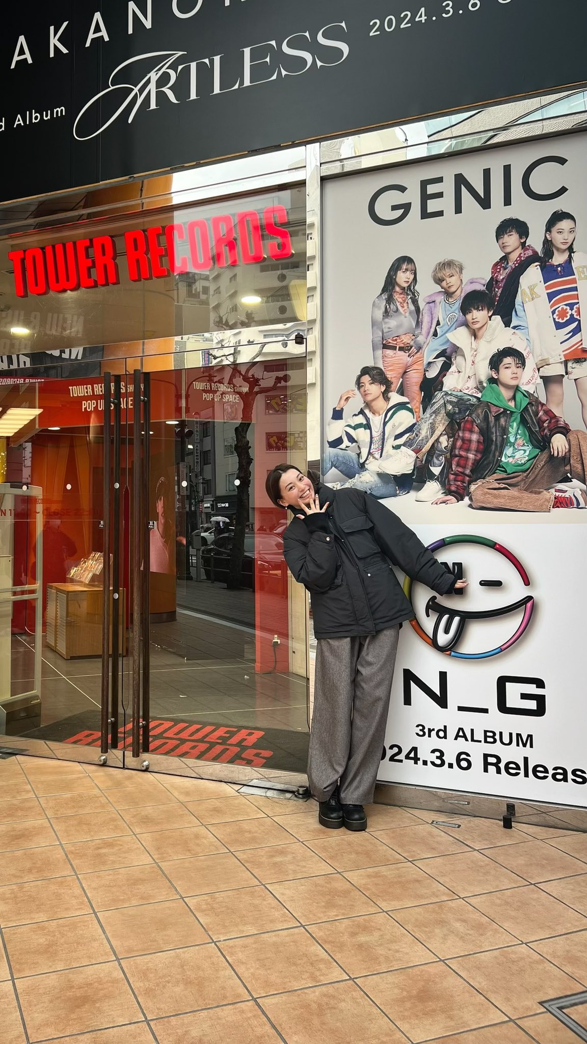 GENIC 金谷鞠杏 タワレコ タワーレコード パネル GENIC 金谷鞠杏 タワレコ タワーレコード パネル