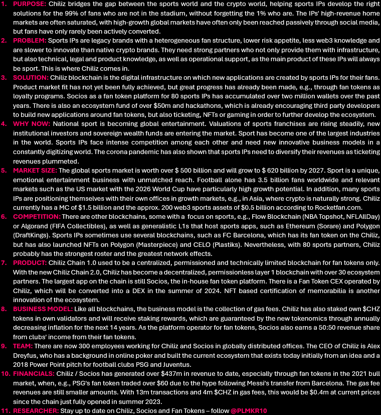 PLMKR10's tweet photo. Hope you like sports @tokenterminal, here comes my one-pager about @Chiliz blockchain - $CHZ 🌶️ https://t.co/BHLh2t97hb