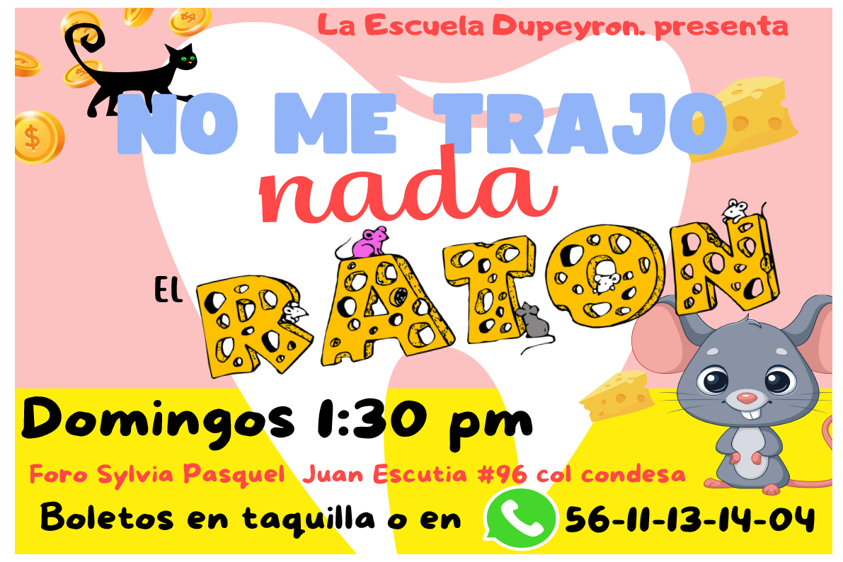 LOS ESPERO HOY EN EL TEATRO SYLVIA PASQUEL!!! 1:30pm