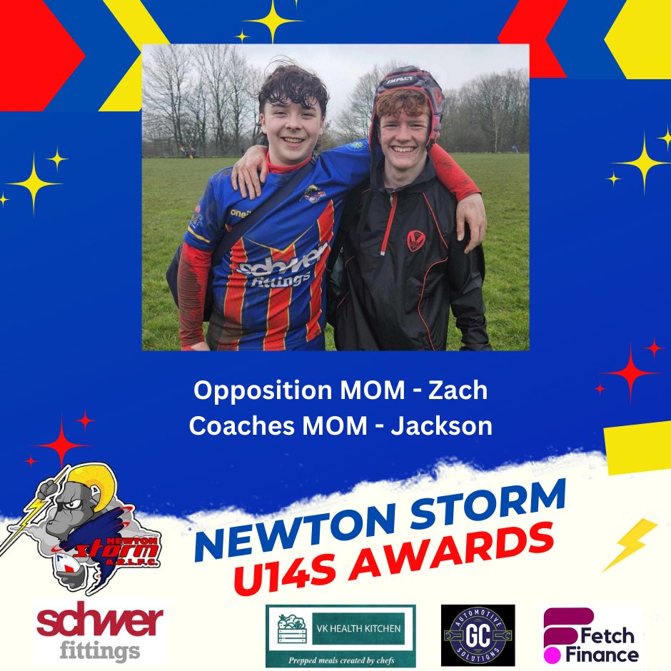 🔵🔴🟡 U14S NEWS 🔵🔴🟡
Storm started off very strong on a heavy pitch, with 4 tries in 15 mins. 6-22 HT. Storm struggled to get their game going in the 2nd half but managed to keep a distance between the 2 sides &amp; winning 24-32. Special call-out to George for his first ever try.