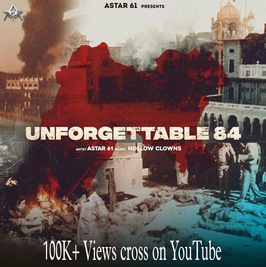 beingmedia1's tweet photo. 100K+ Views cross on YouTube

Song Title: Unforgettable 84
Artist: Astar 61
Music: Hollow Clowns
Online Promotions: Being Media Entertainment

#beingmediaentertainment #unforgettable84 #astar61 #hollowclowns #unforgettable #astar #ginnidhiman #being #media #entertainment https://t.co/8y8bPlkQJN