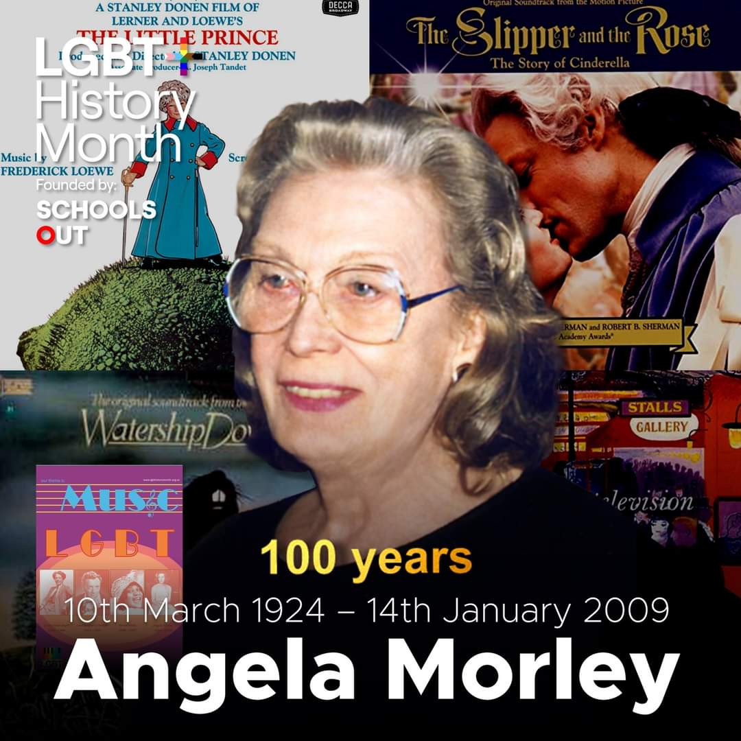 Today marks 100 years since the birth of composer Angela Morley. Morley was an English composer and conductor who became a familiar household name to BBC Radio listeners in the 1950s. Morley transitioned in 1972 & lived openly as a transgender woman. Morley won 3 Emmy Awards.