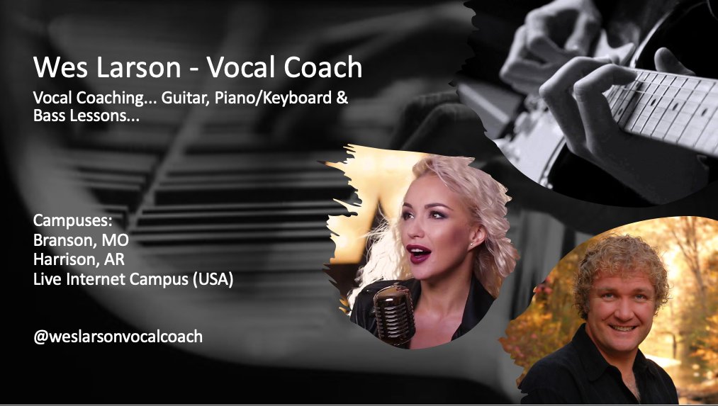 weslarson's tweet photo. WE'RE ALMOST FULL!...

In just a few weeks (April 3rd) we will be adding an additional evening of lessons/sessions.

We have a VERY LIMITED amount of time slots still available.  If you're interested in Vocal Coaching Sessions, or Instrumental Lessons please contact me ASAP! https://t.co/82Oo1MZ3WT