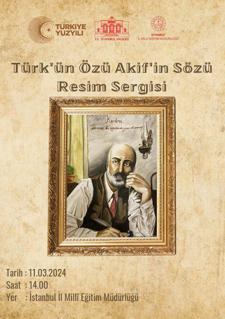 🇹🇷 İl Müdürlüğümüzce "12 Mart İstiklâl Marşı'nın Kabulü ve Mehmet Akif Ersoy'u Anma Günü" kapsamında düzenlenen "Türk'ün Özü Akif'in Sözü Resim Sergisi"nin açılışı yarın Müdürlüğümüz sergi salonunda gerçekleşecek.

📅 Sergi Ziyaret Tarihleri: 11-14 Mart 2024 

<a href="/tcmeb/">Millî Eğitim Bakanlığı</a>